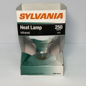 SYLVANIA 250-Watt BR40 Clear Infrared Heat Lamp - 120V - Rated for 5,000 Hours